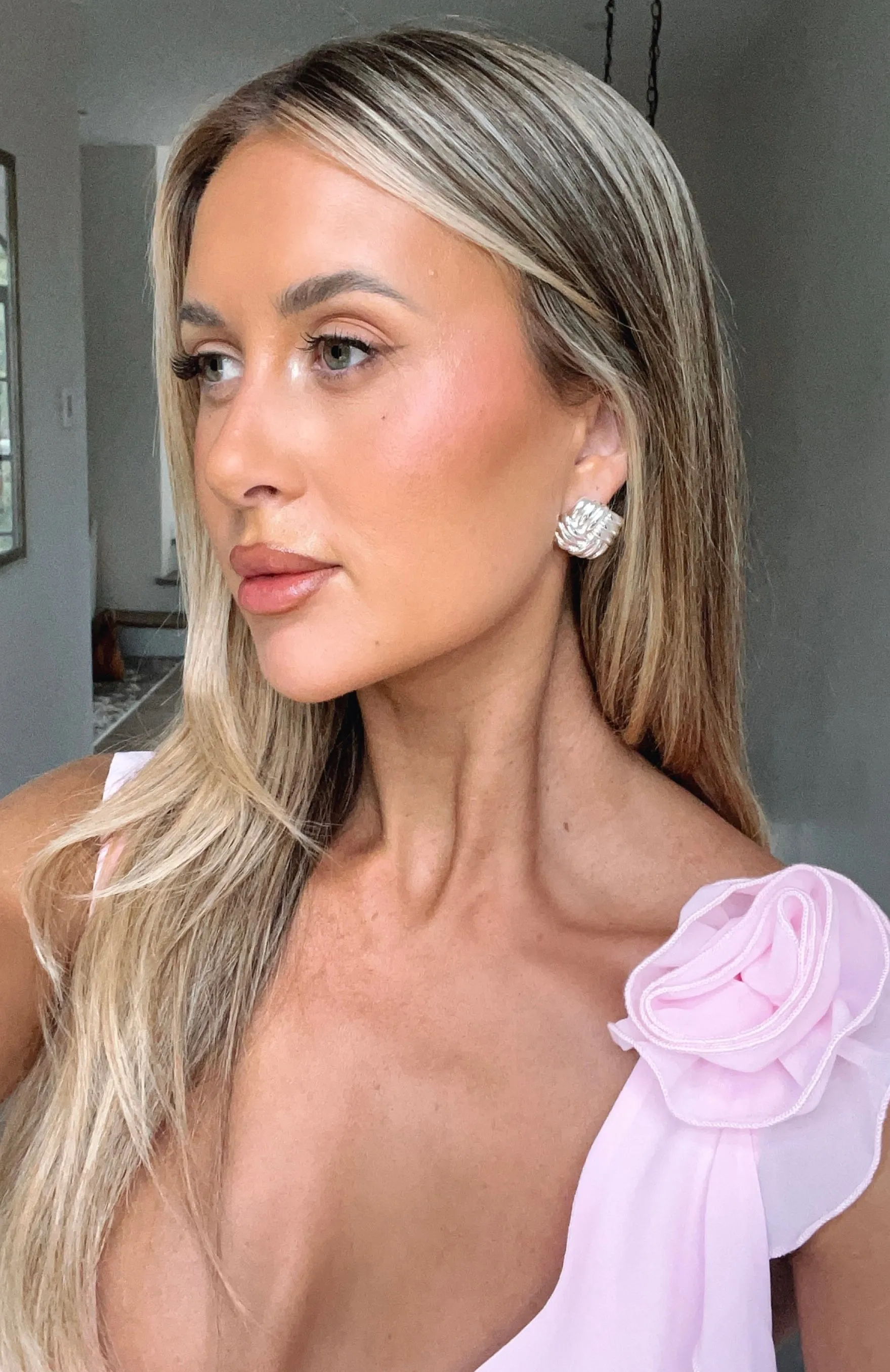 Sophia Stud Earrings Silver sold by White Fox Boutique