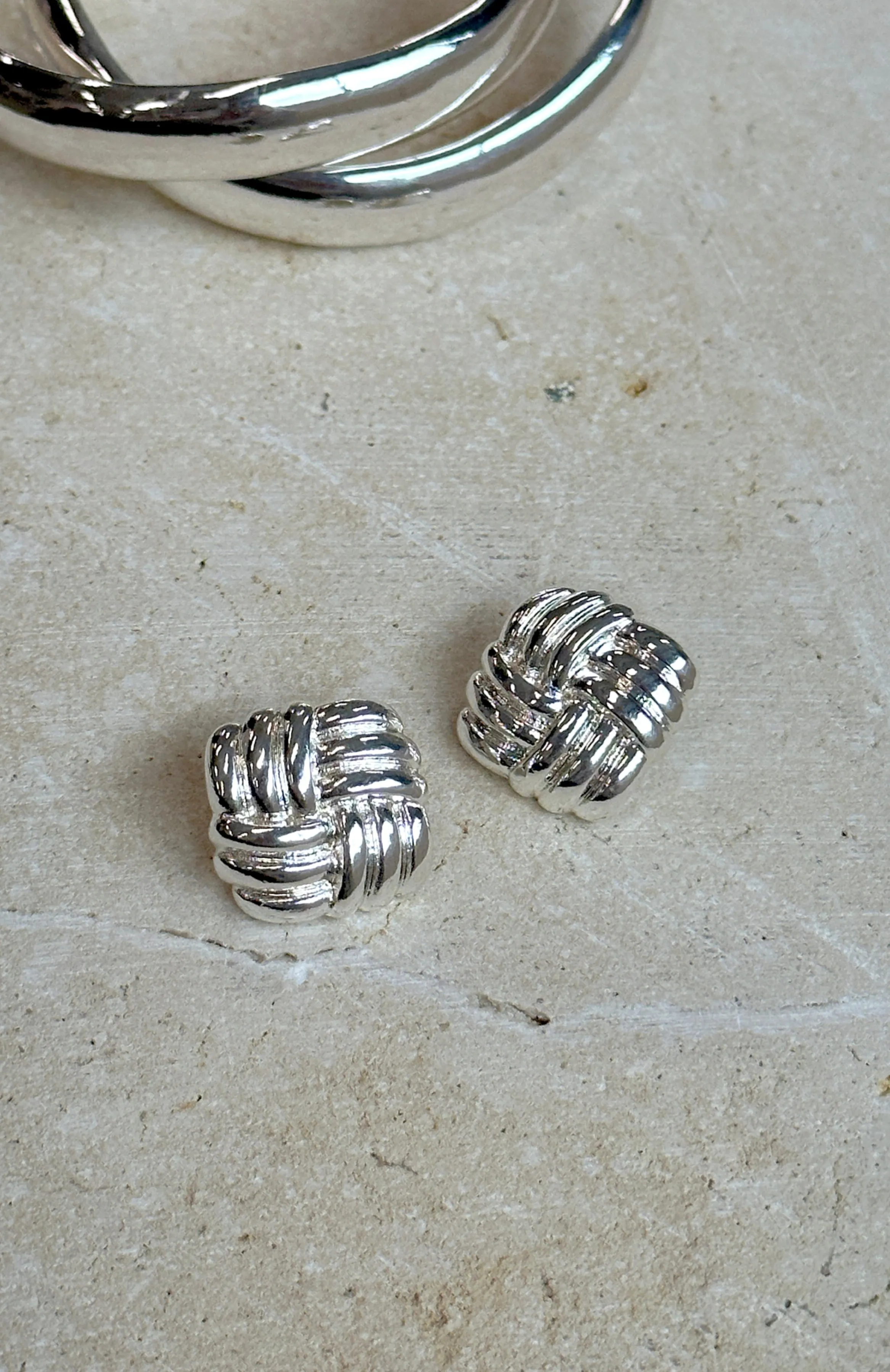 Sophia Stud Earrings Silver sold by White Fox Boutique product image thumbnail 2