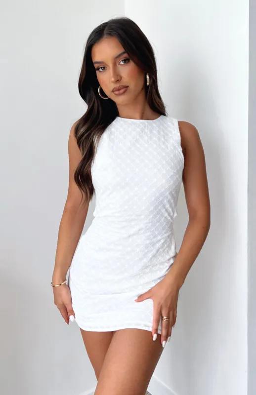 Enough For You Mini Dress White sold by White Fox Boutique