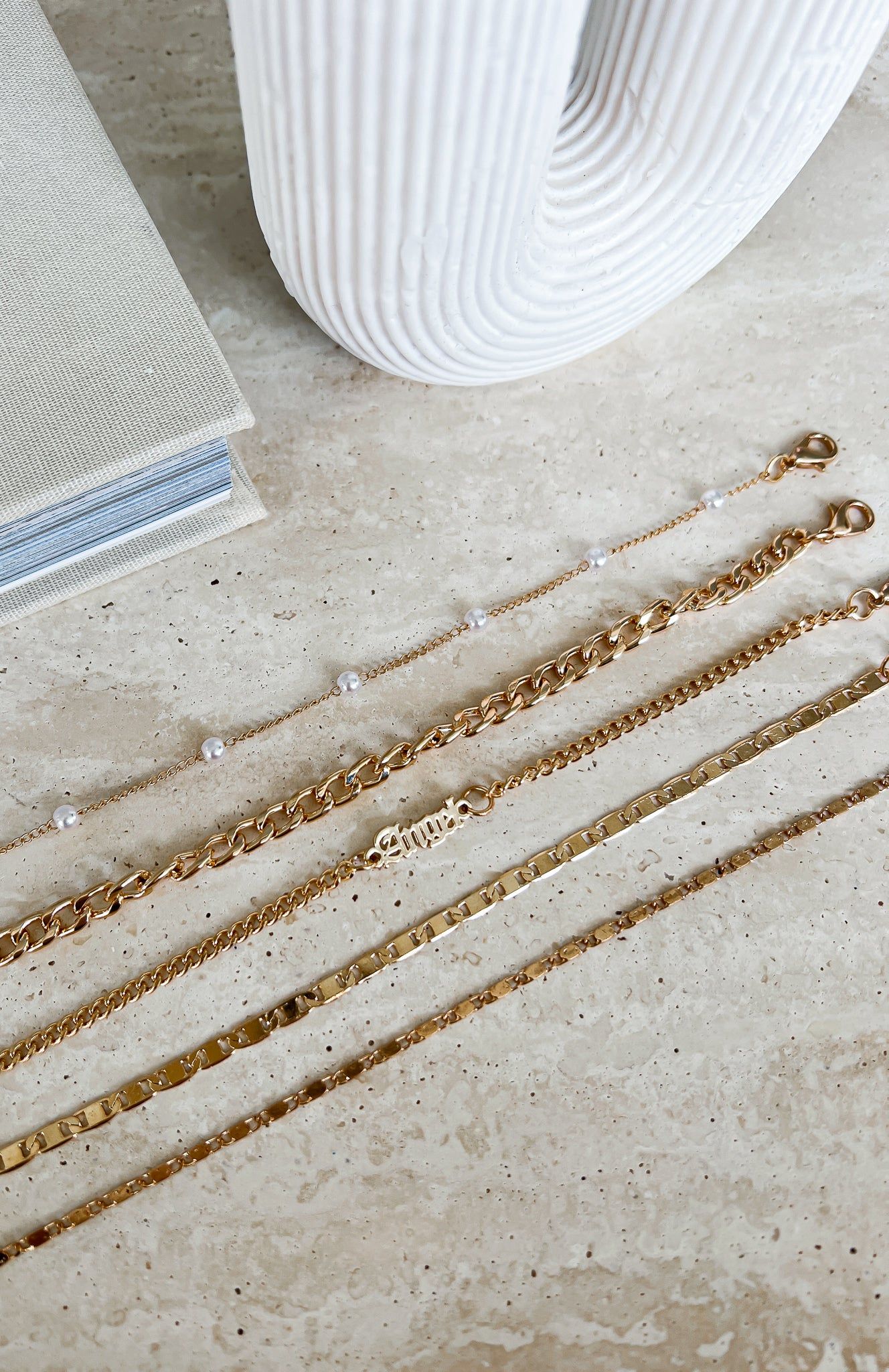 Keira Bracelet Set Gold sold by White Fox Boutique product image thumbnail 2