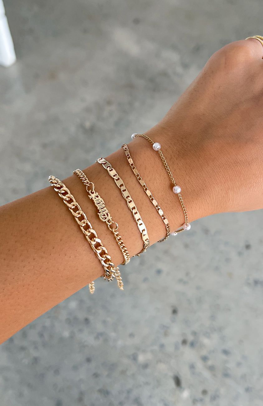 Keira Bracelet Set Gold sold by White Fox Boutique