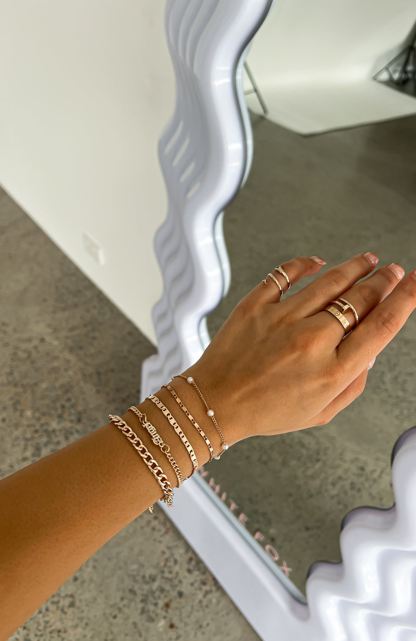 Keira Bracelet Set Gold sold by White Fox Boutique product image thumbnail 3