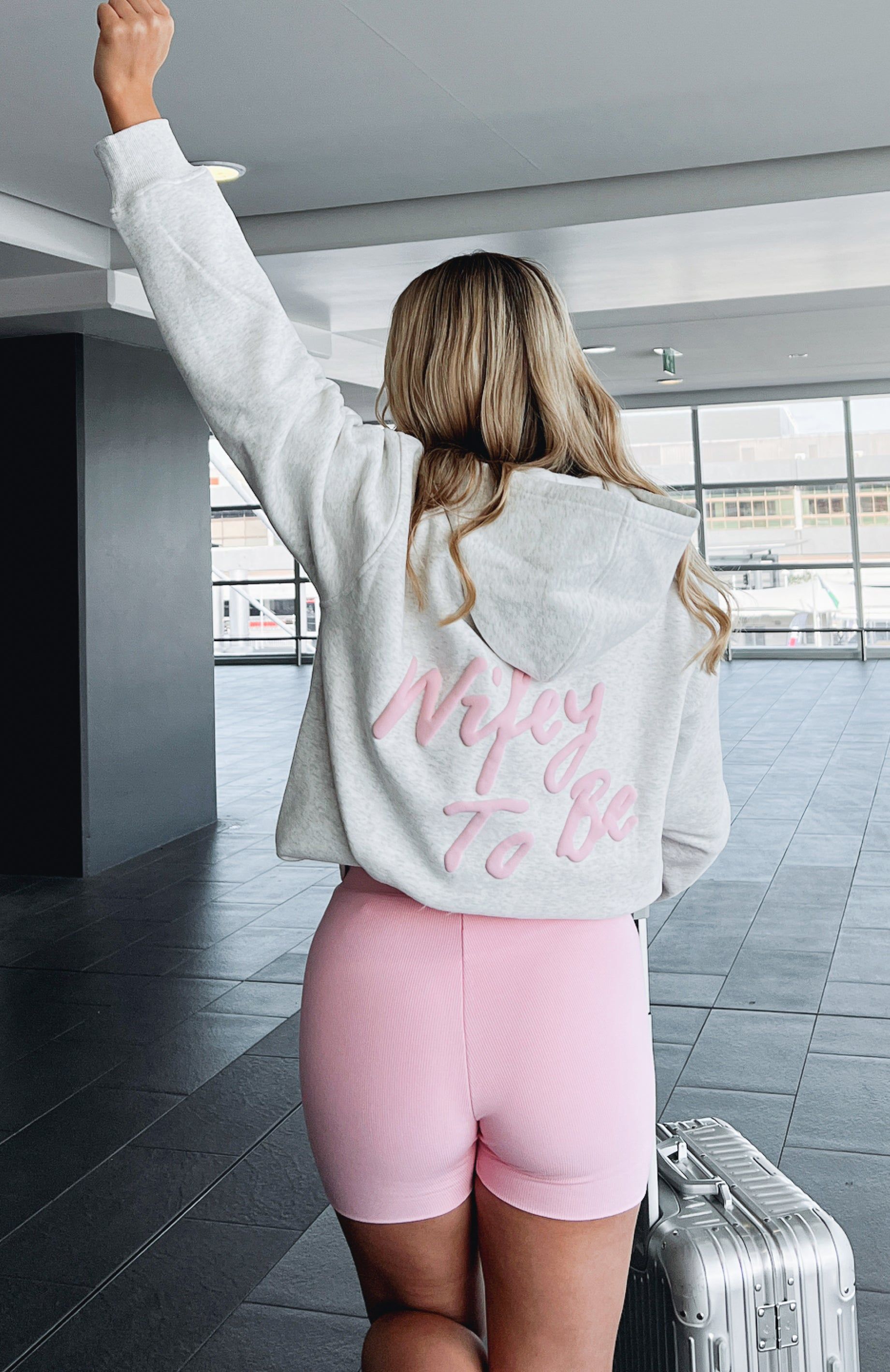 Wifey To Be Oversized Hoodie Grey Marle sold by White Fox Boutique