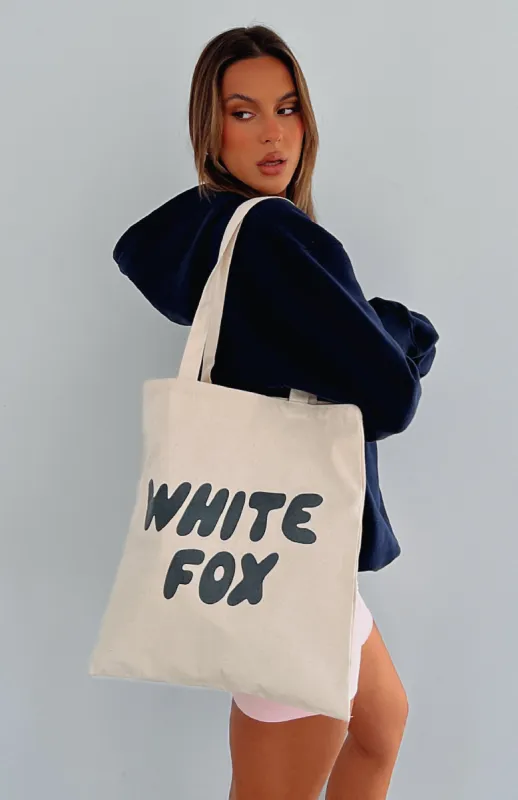 Main Moment Tote Bag Cream/Shadow sold by White Fox Boutique