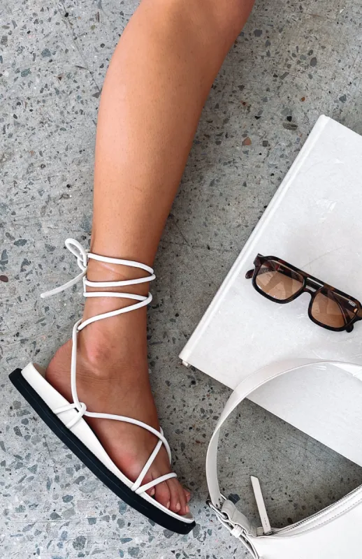 Becca Sandals Bone PU sold by White Fox Boutique