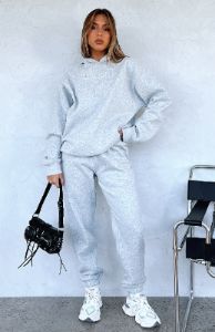 Future Forward Sweatpants Dark Grey Marle sold by White Fox Boutique