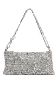 Blair Diamante Mesh Bag Silver sold by White Fox Boutique