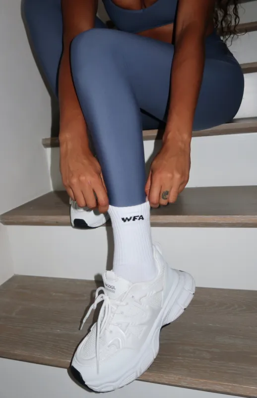 WFA Socks White/Black sold by White Fox Boutique