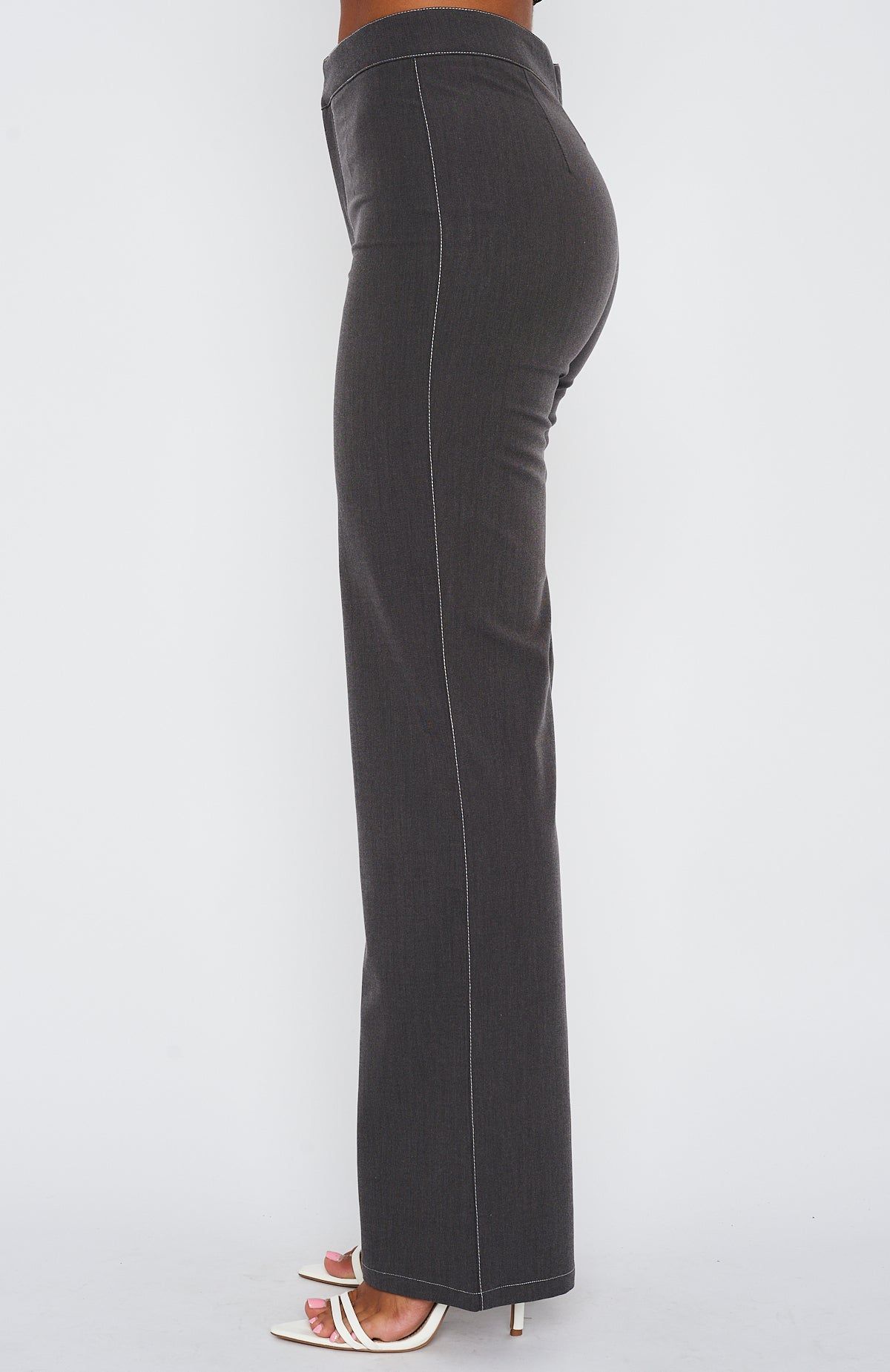 Don't Waste My Time Pants Charcoal sold by White Fox Boutique product image thumbnail 4