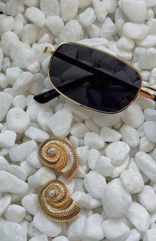 Solange Earrings Gold sold by White Fox Boutique