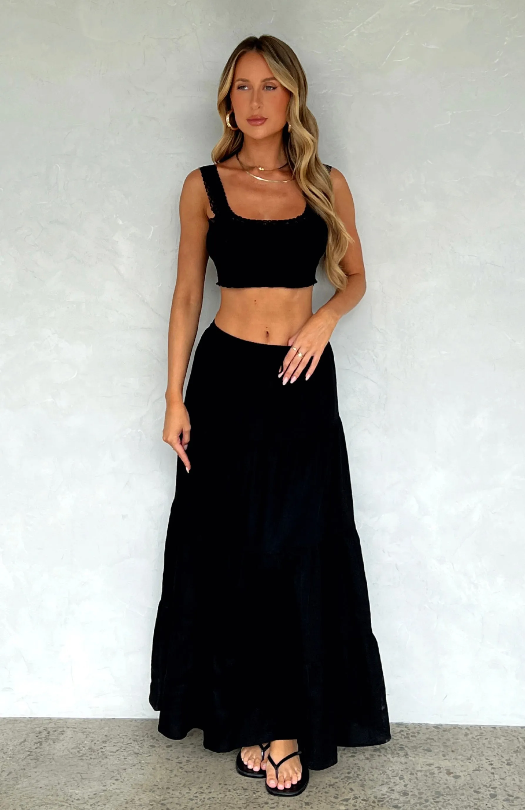 In That Moment Maxi Skirt Black sold by White Fox Boutique product image thumbnail 5