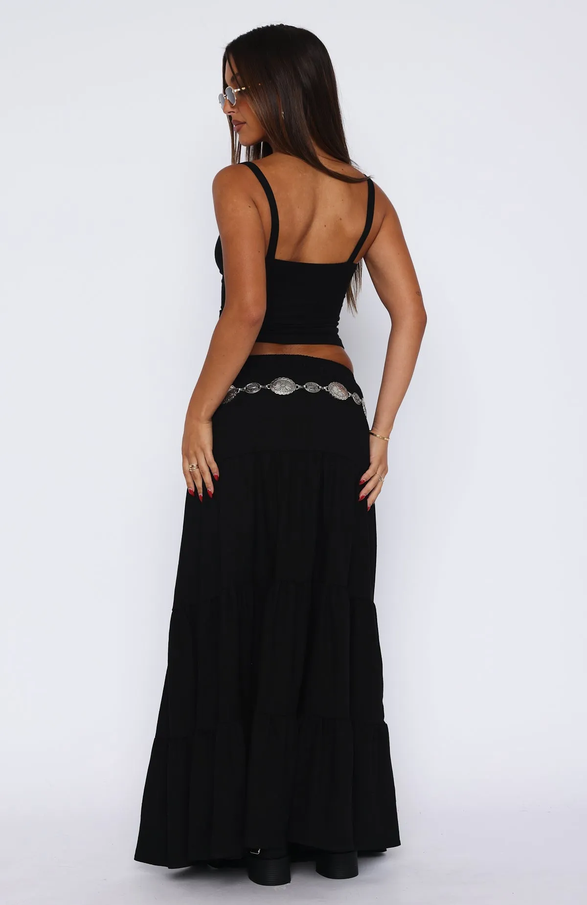In That Moment Maxi Skirt Black sold by White Fox Boutique product image thumbnail 2
