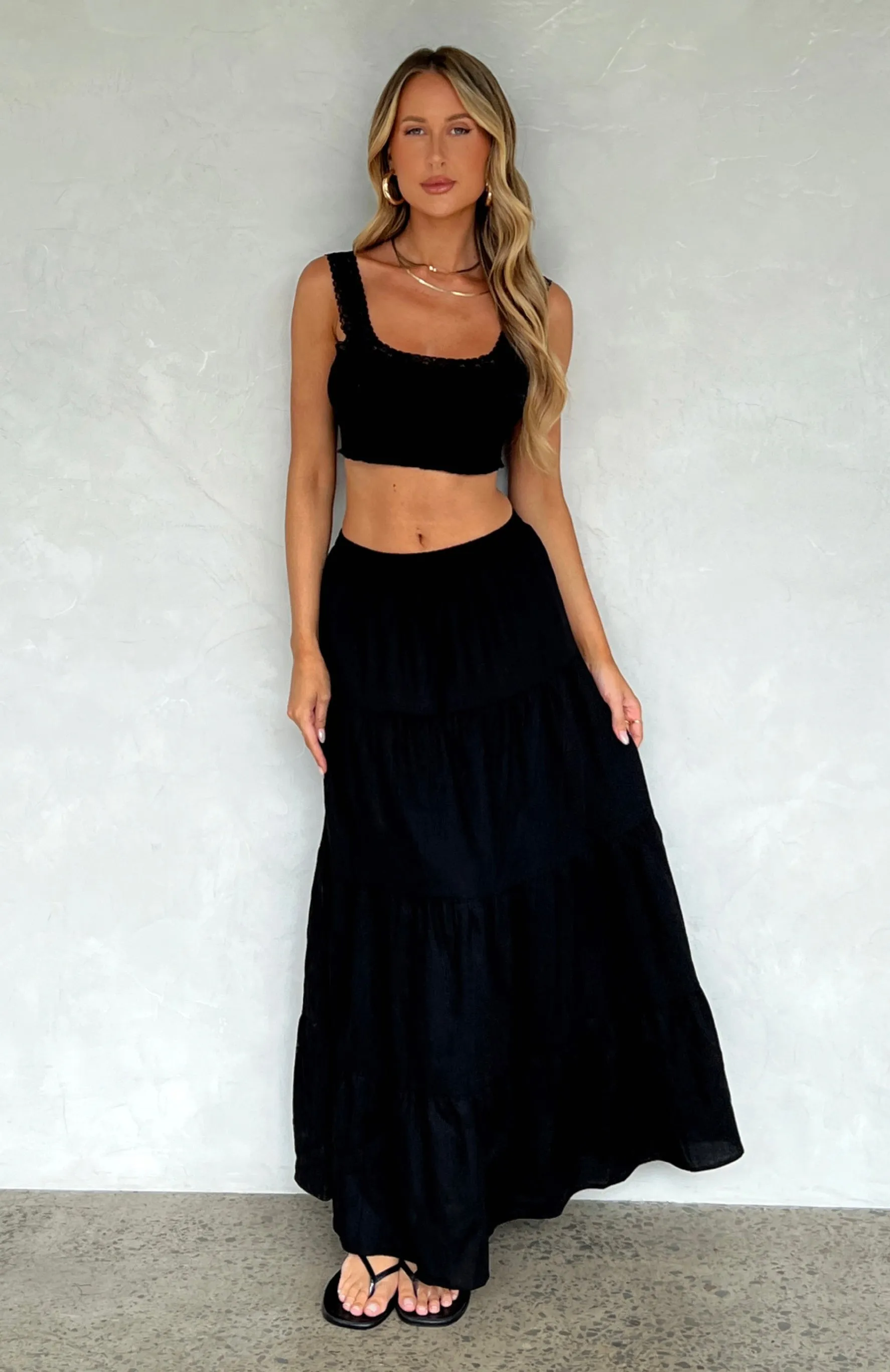 In That Moment Maxi Skirt Black sold by White Fox Boutique product image thumbnail 4