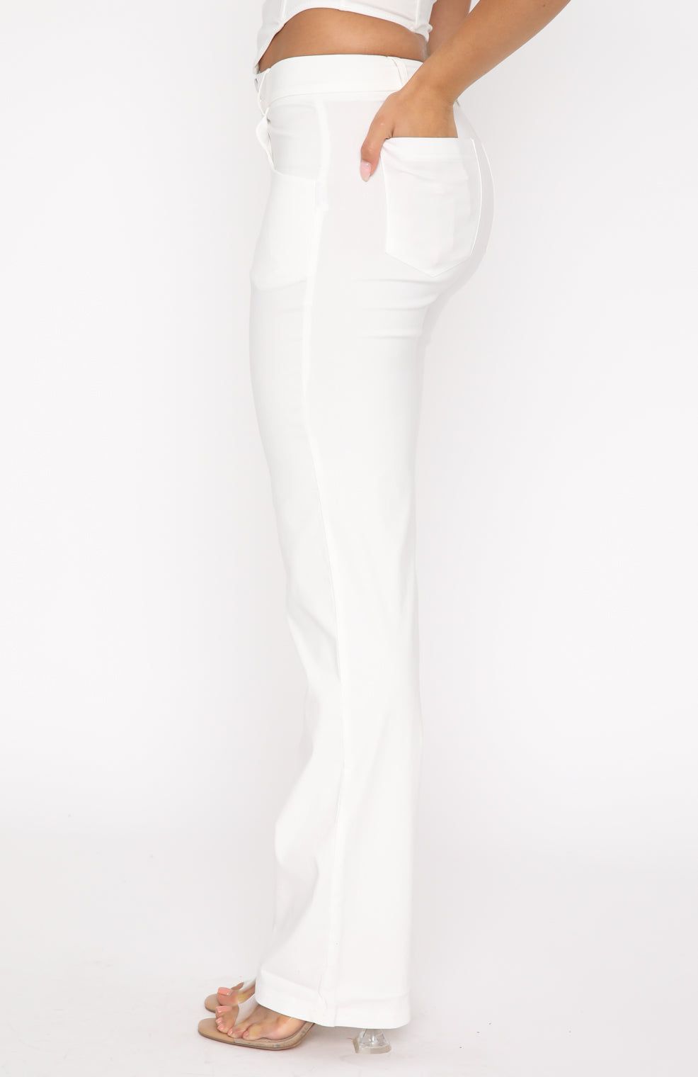 Shape Of You Pants White sold by White Fox Boutique product image thumbnail 3