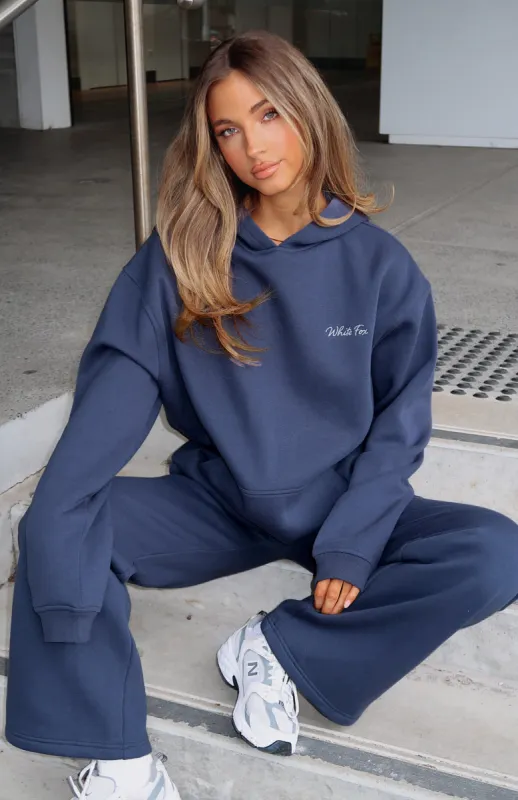 Match Your Words Oversized Hoodie Navy sold by White Fox Boutique