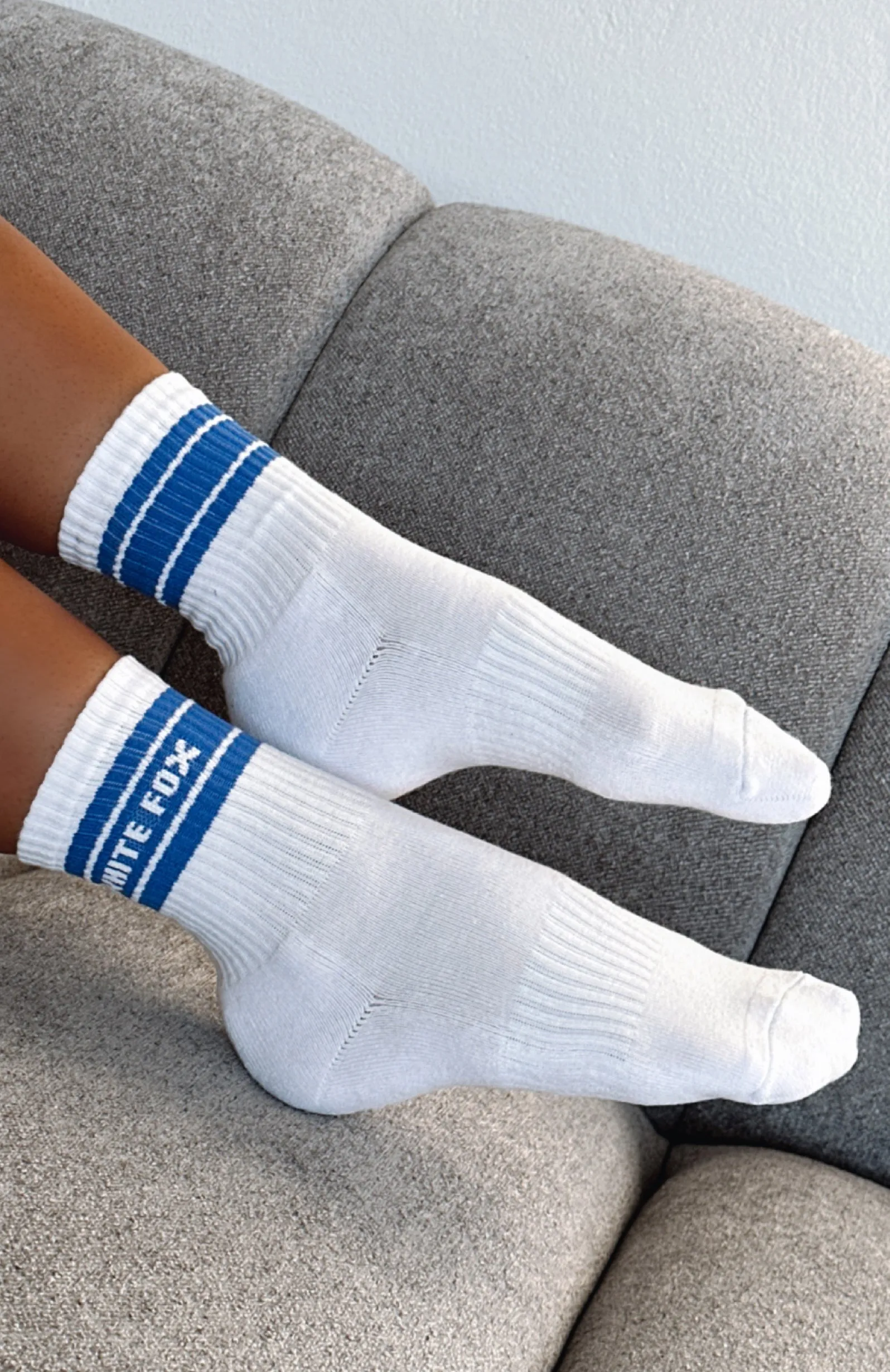 Count On It Socks White/Blue sold by White Fox Boutique product image thumbnail 3