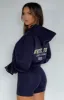 A Power Move Oversized Hoodie Navy sold by White Fox Boutique