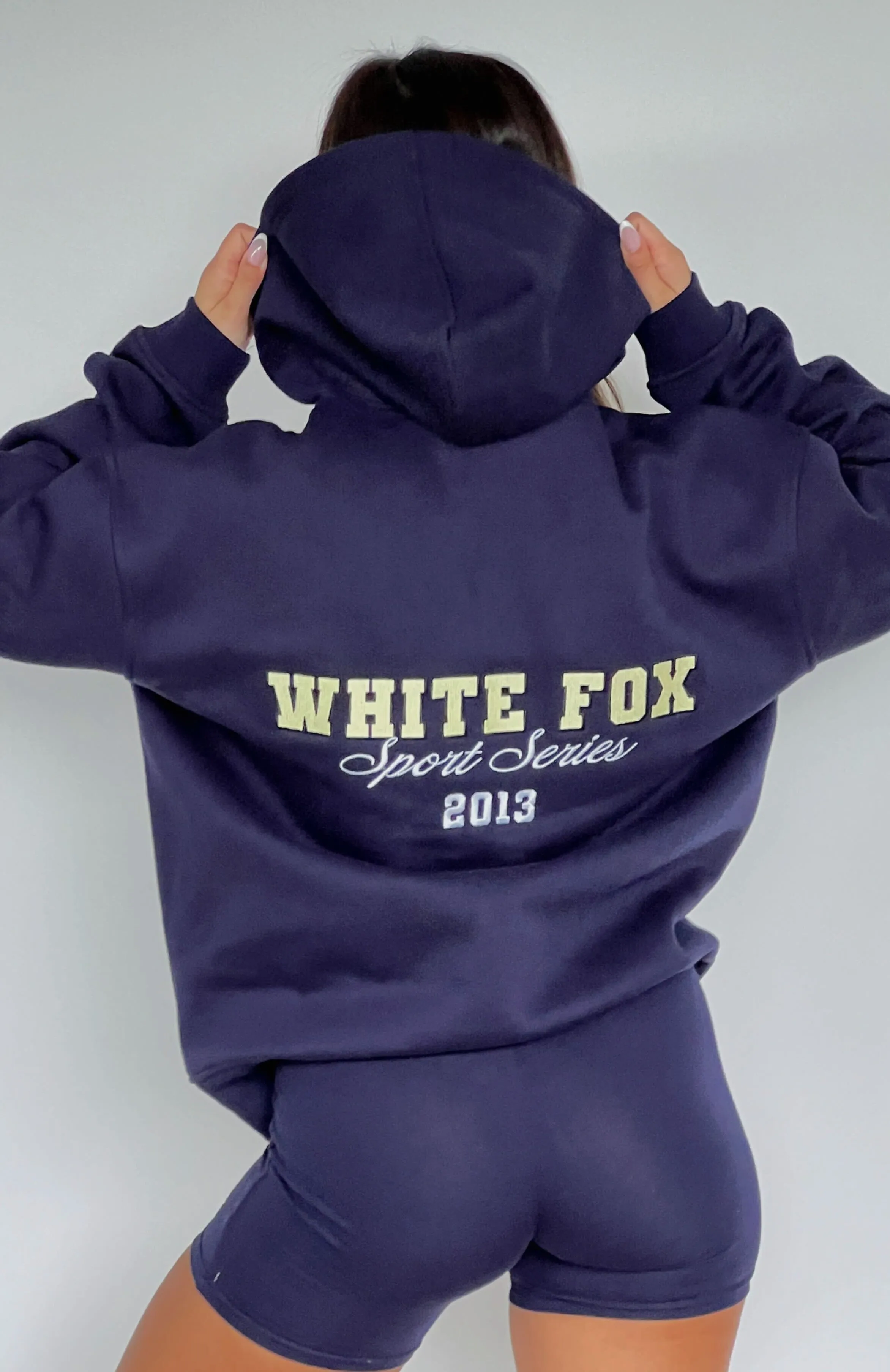 A Power Move Oversized Hoodie Navy sold by White Fox Boutique