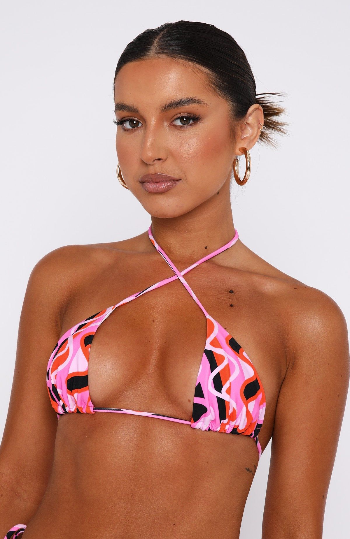 Golden Hour Bikini Top Bubblegum Geo sold by White Fox Boutique product image thumbnail 3