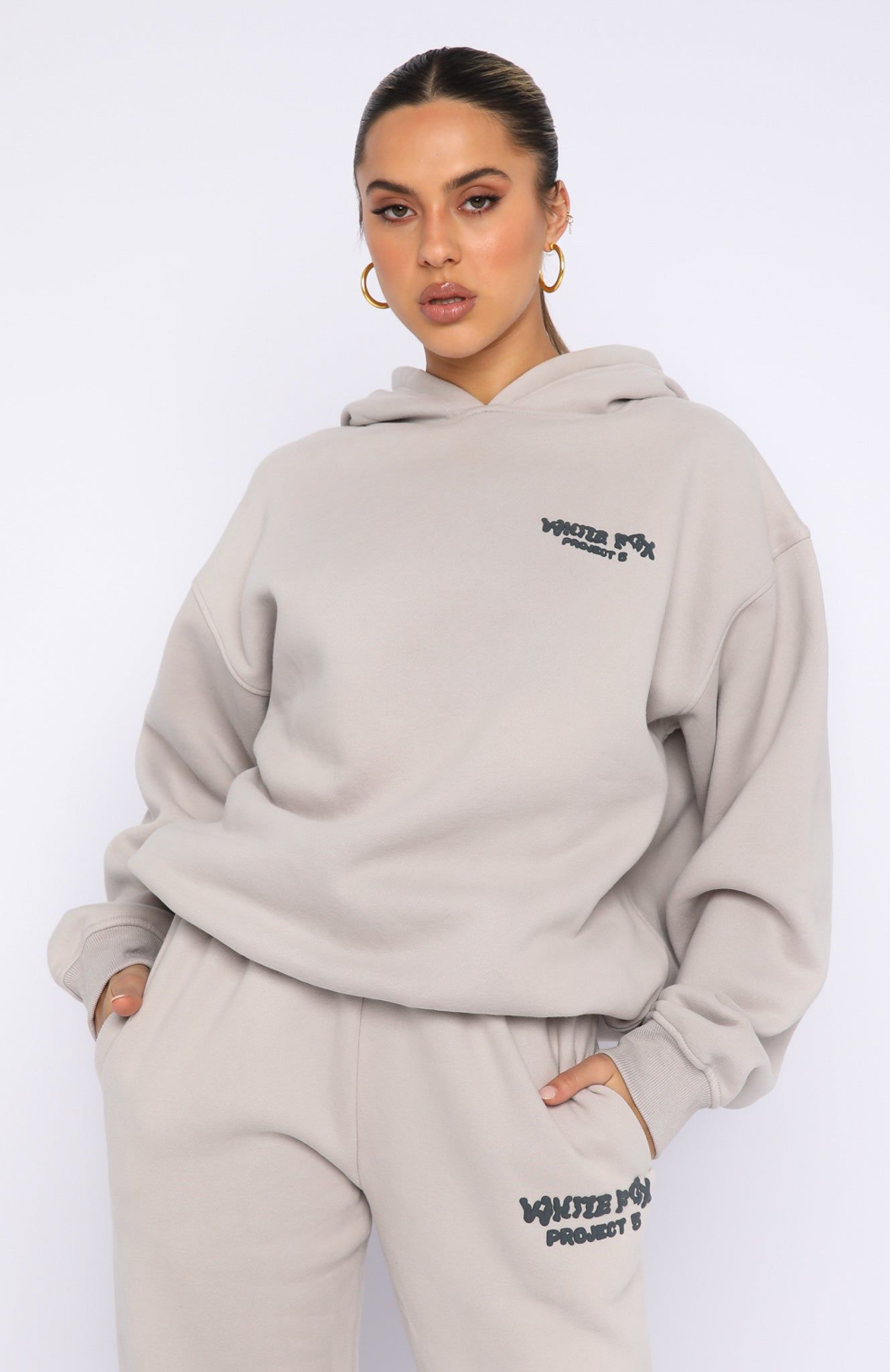 Project 5 Oversized Hoodie Lunar sold by White Fox Boutique product image thumbnail 2