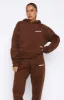 White Fox World Oversized Hoodie Chocolate sold by White Fox Boutique
