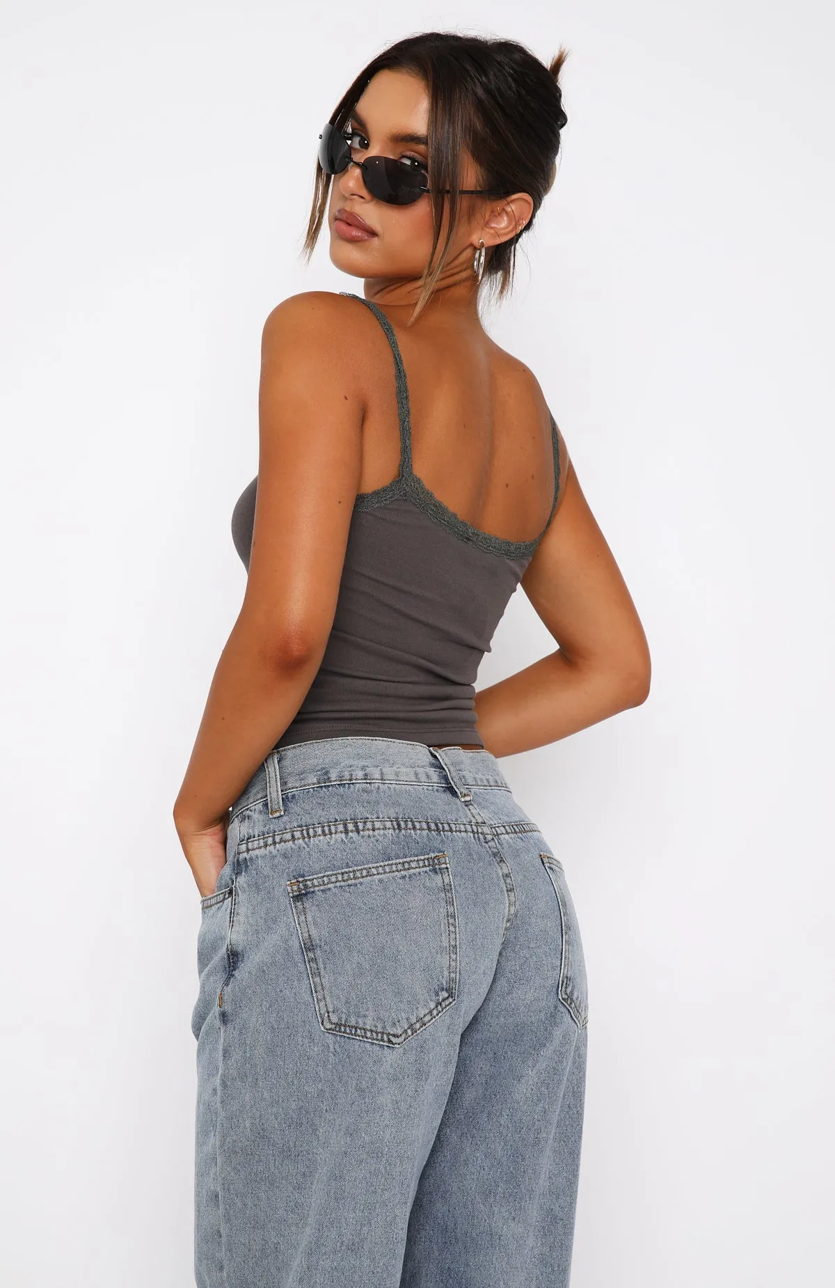 After Midnight Cami Charcoal sold by White Fox Boutique product image thumbnail 5