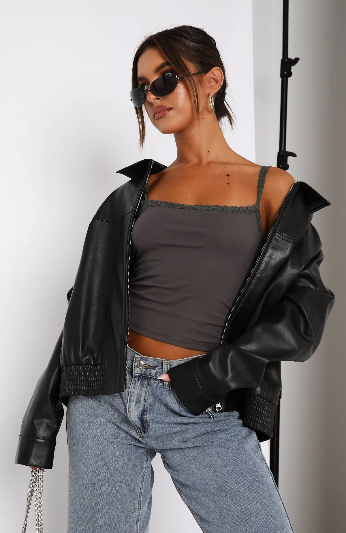 After Midnight Cami Charcoal sold by White Fox Boutique product image thumbnail 3