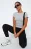 Too Blessed Tee Grey Marle sold by White Fox Boutique