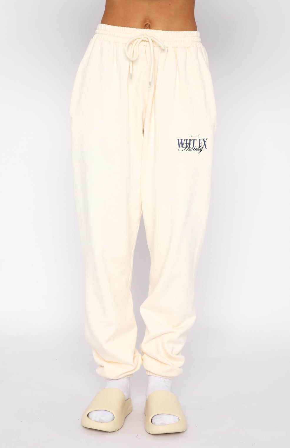 Classic Sweatpants Cream sold by White Fox Boutique product image thumbnail 2