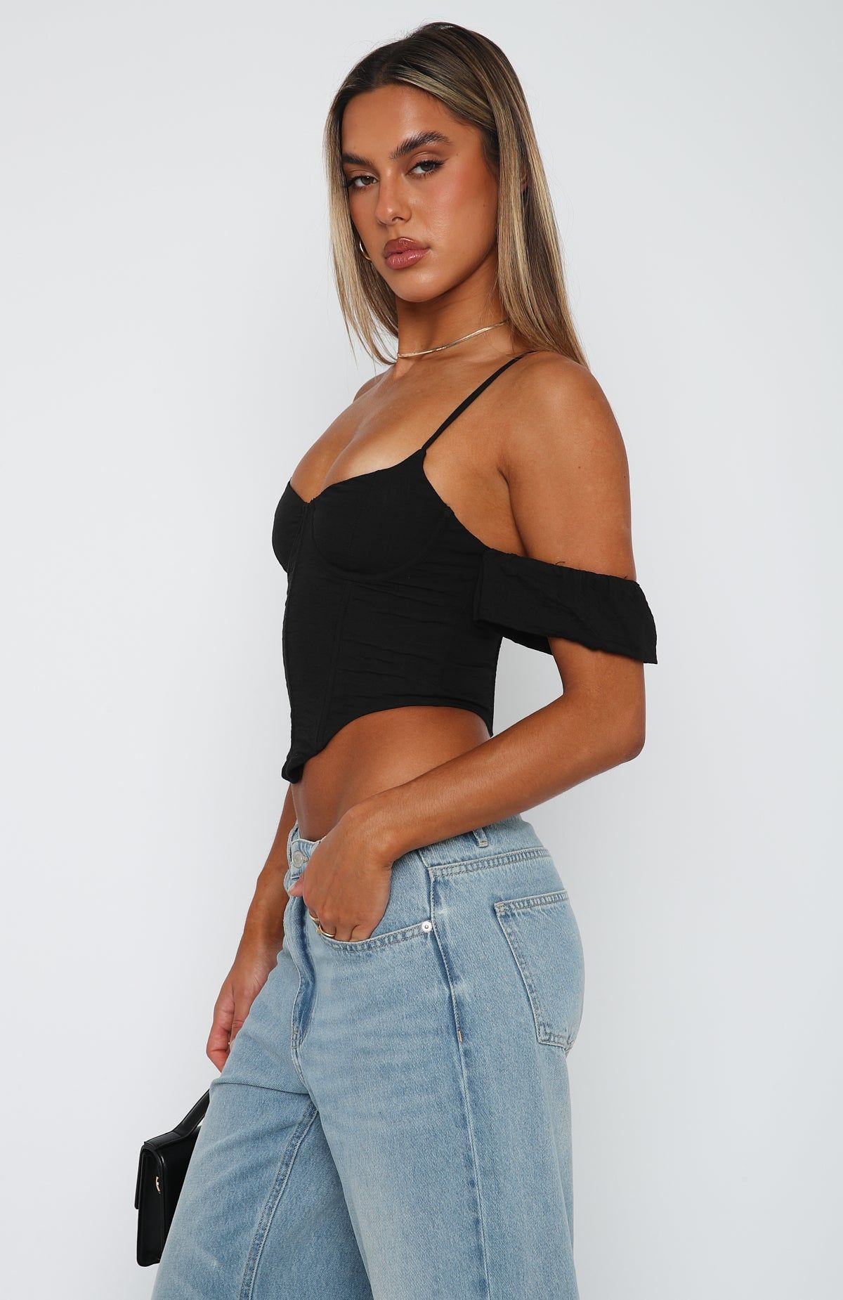 I Almost Do Bustier Black sold by White Fox Boutique product image thumbnail 3