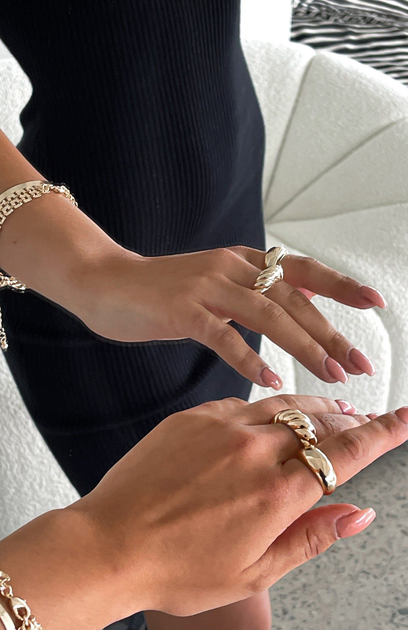 Phoebe Ring Set Gold sold by White Fox Boutique product image thumbnail 2