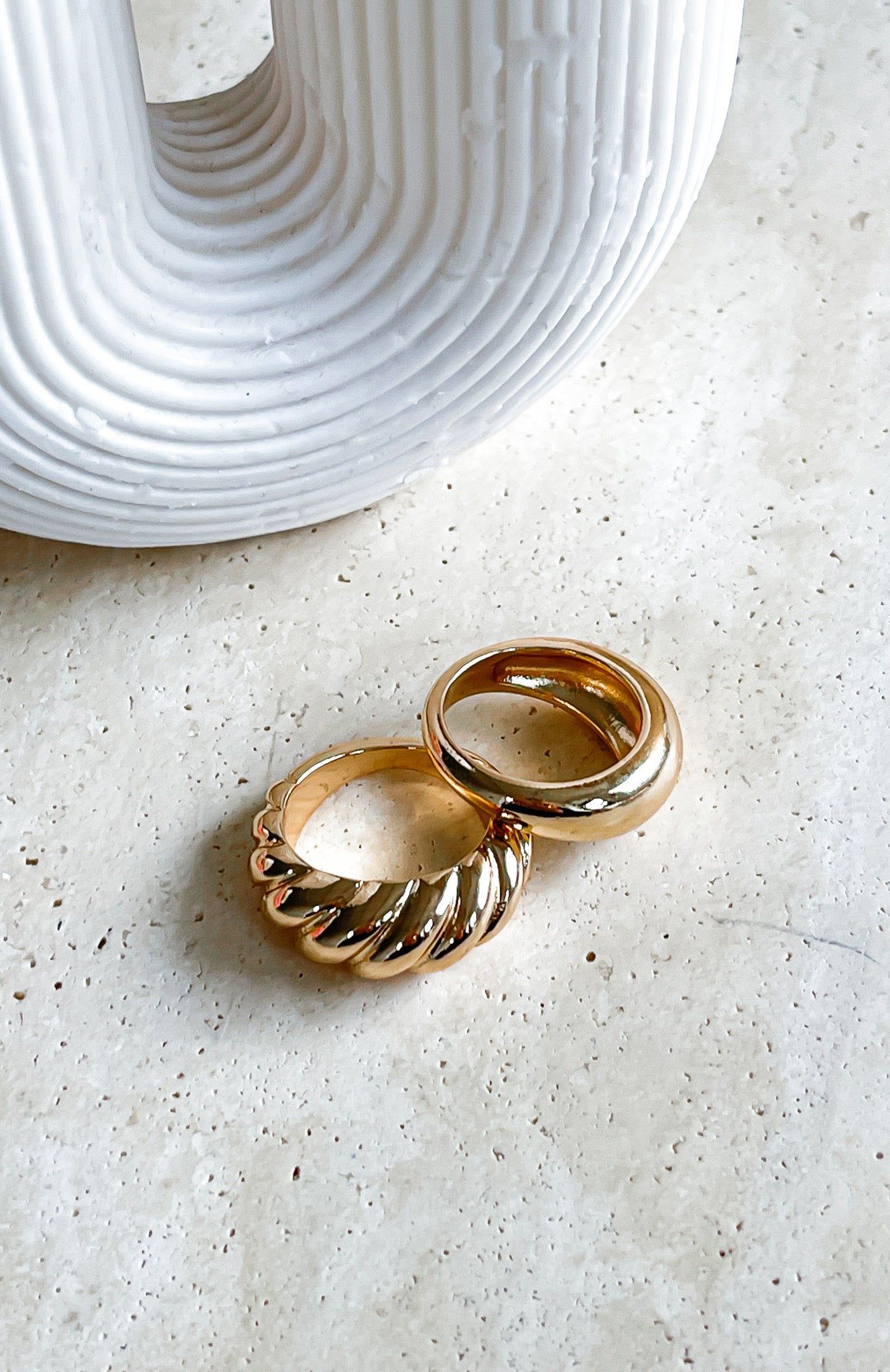 Phoebe Ring Set Gold sold by White Fox Boutique