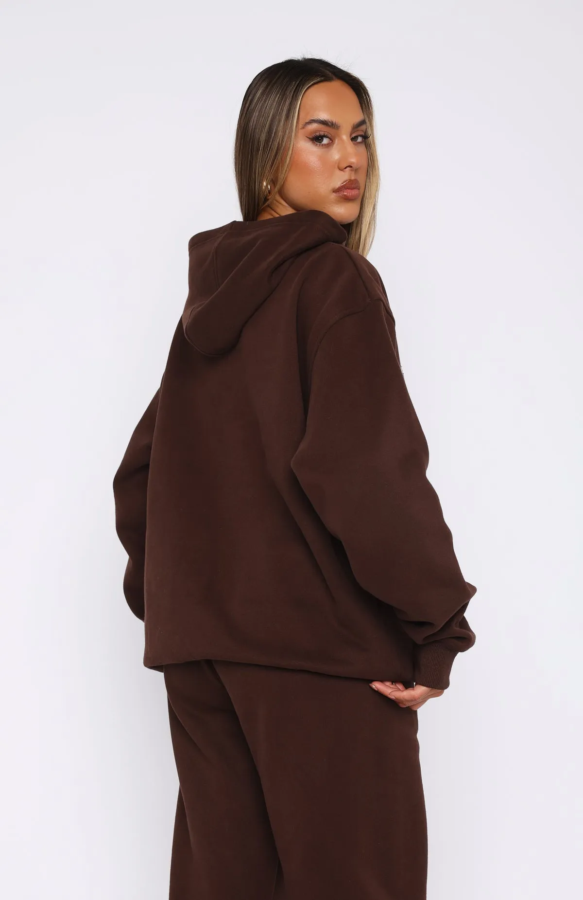 Capsule 9 Catch A Vibe Oversized Hoodie Espresso sold by White Fox Boutique product image thumbnail 4
