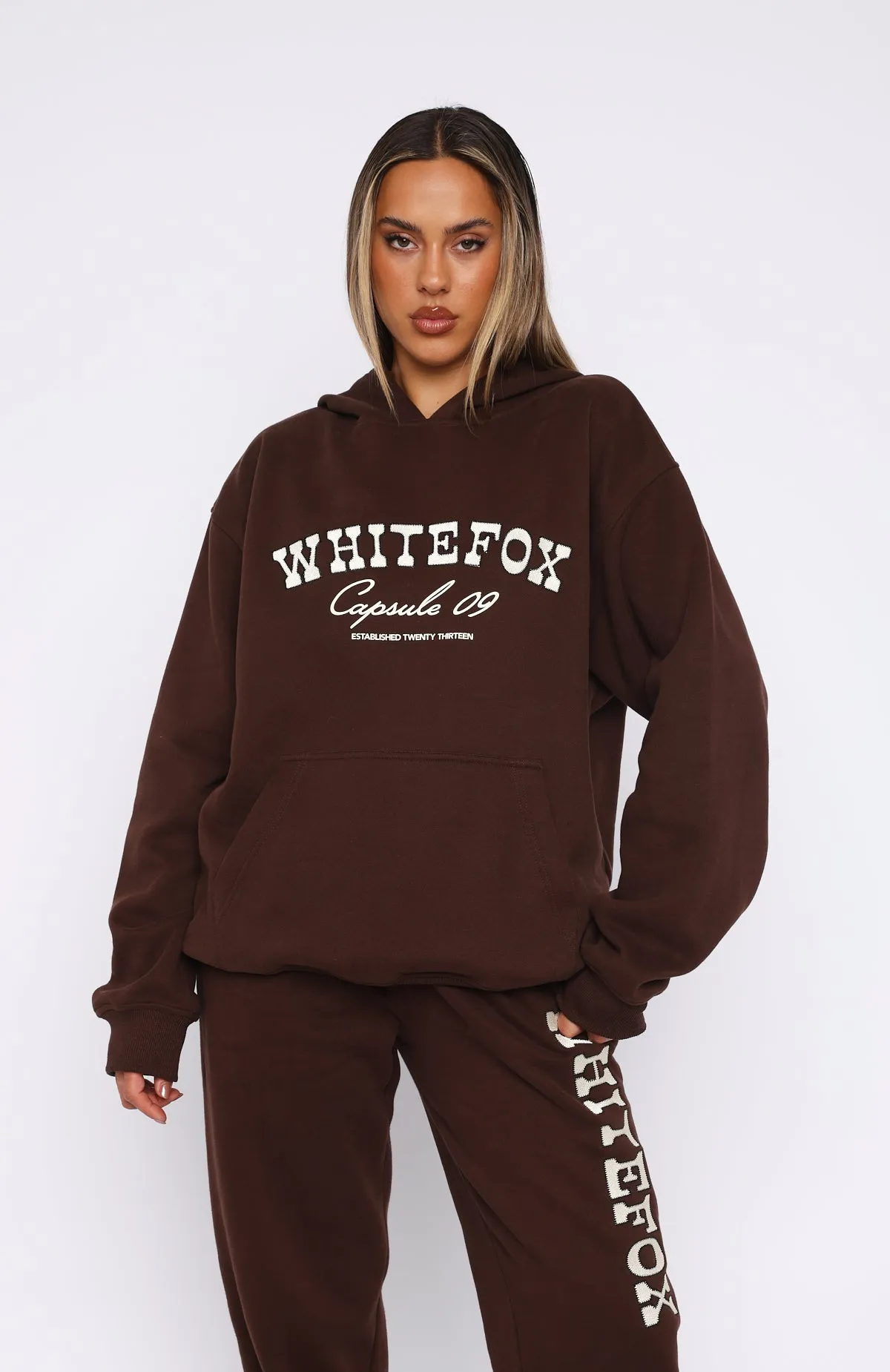 Capsule 9 Catch A Vibe Oversized Hoodie Espresso sold by White Fox Boutique product image thumbnail 2