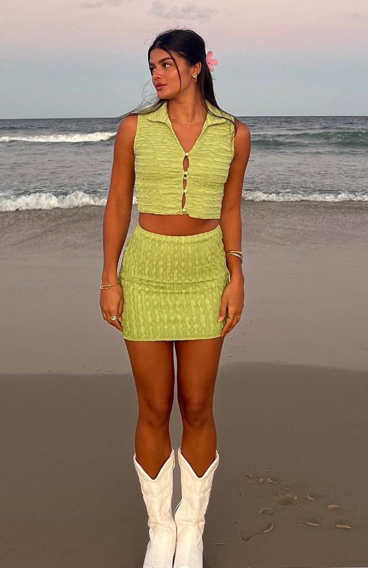 Wild Youth Mini Skirt Green sold by White Fox Boutique