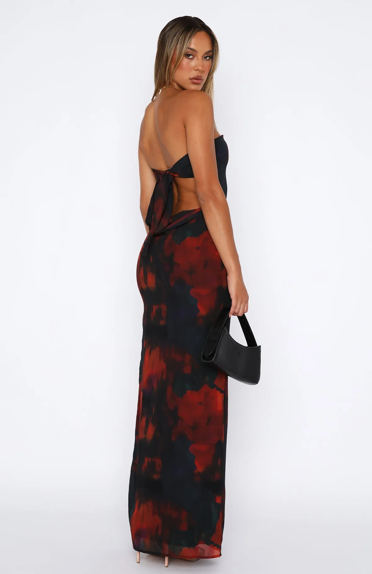 Leave You Alone Maxi Dress Deep Merlot sold by White Fox Boutique product image thumbnail 4