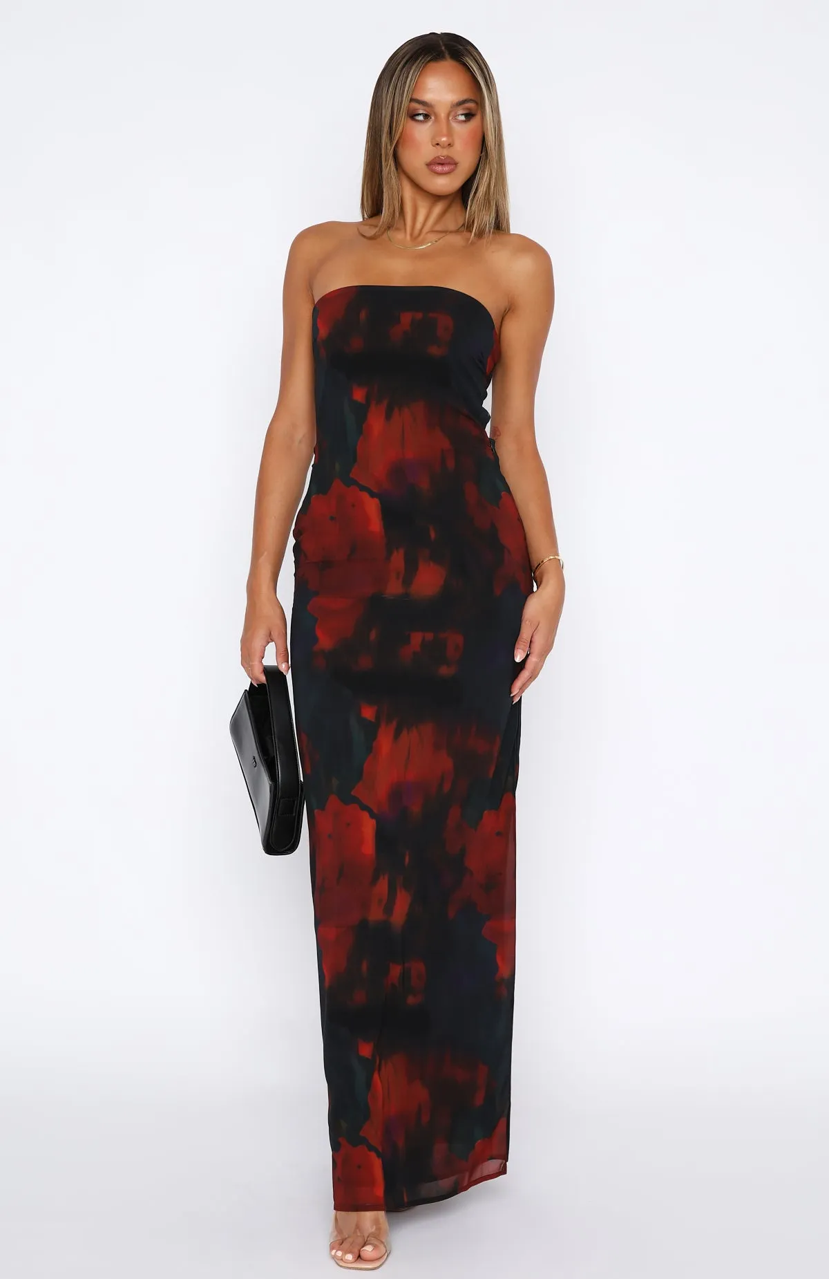 Leave You Alone Maxi Dress Deep Merlot sold by White Fox Boutique product image thumbnail 2