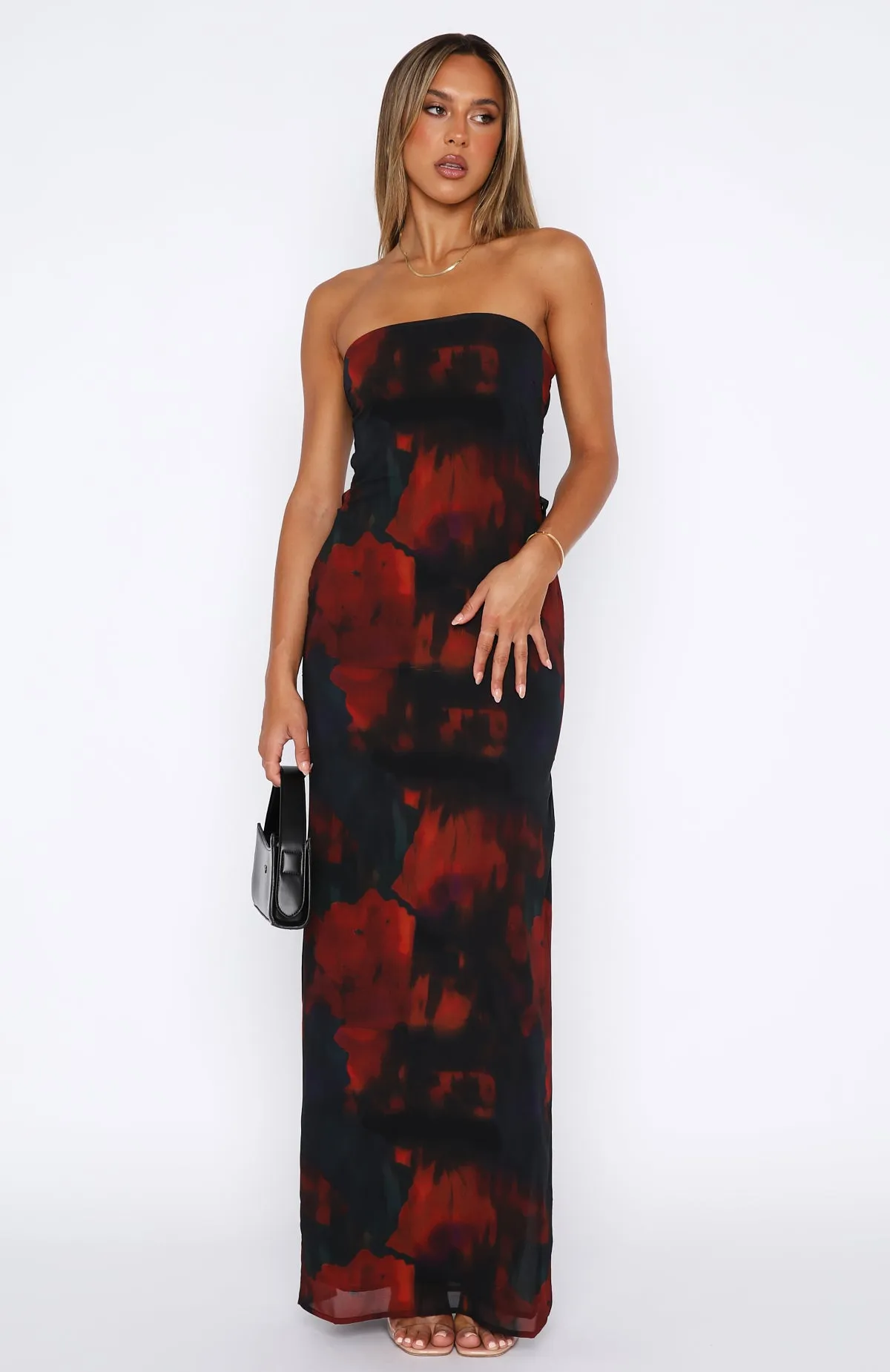 Leave You Alone Maxi Dress Deep Merlot sold by White Fox Boutique product image thumbnail 5
