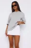 Let It Out Oversized Tee Grey Marle sold by White Fox Boutique