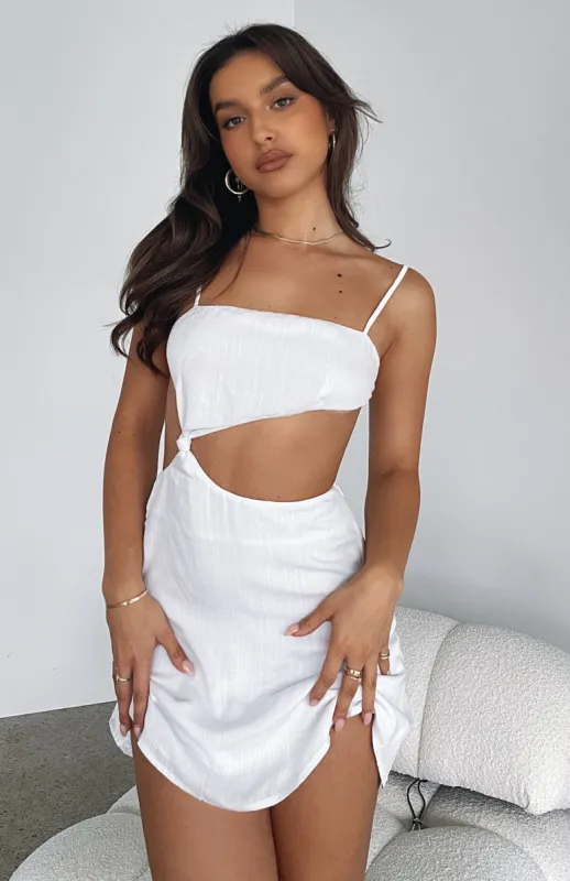 Walking Away Mini Dress White sold by White Fox Boutique