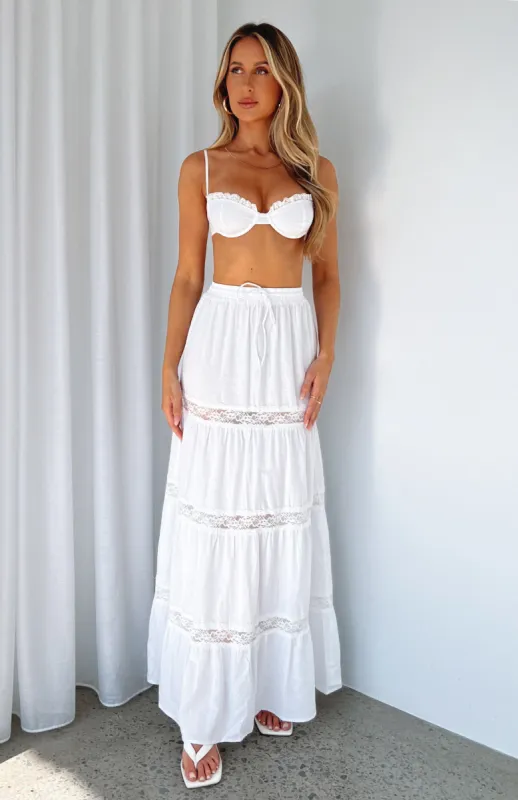 Days In The Sun Maxi Skirt White sold by White Fox Boutique