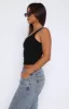 Let Me Adore You Ribbed Tank Top Black sold by White Fox Boutique