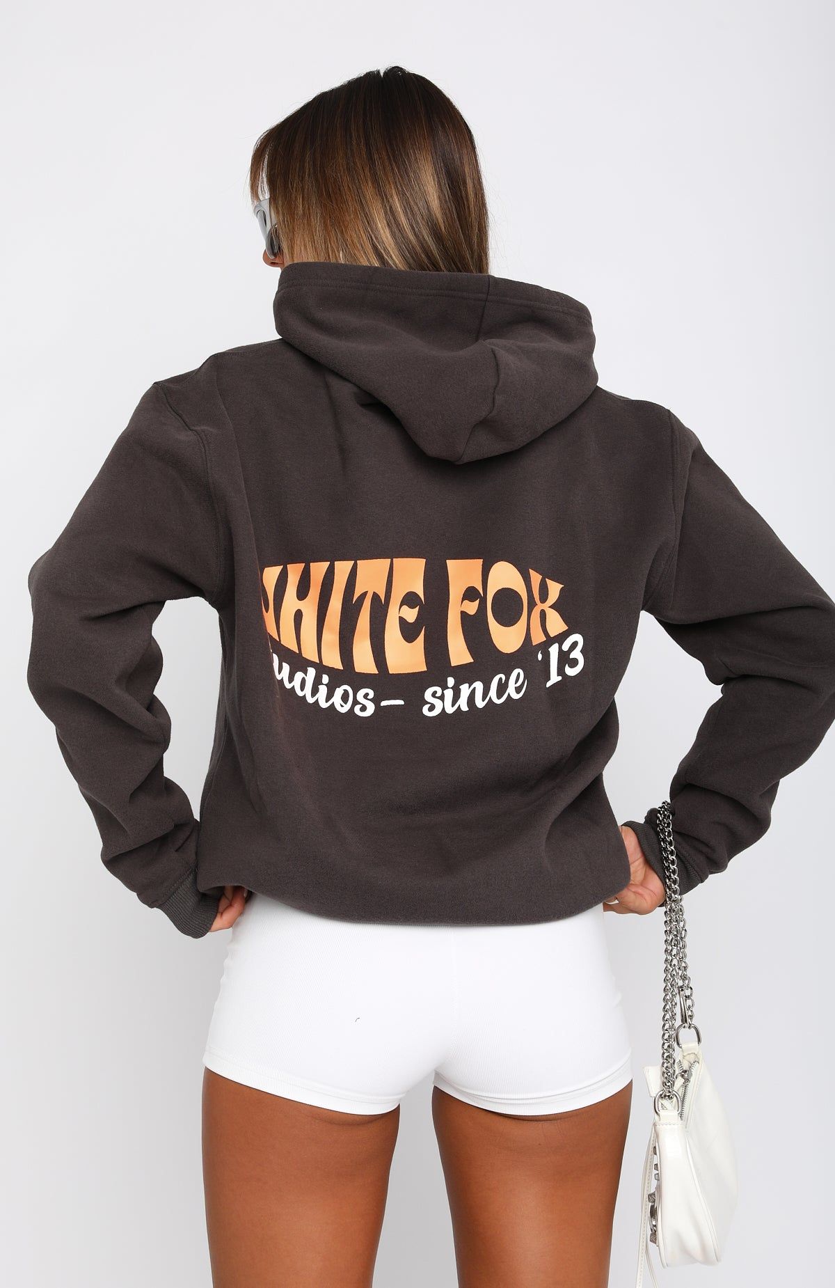 White Fox Studios Oversized Hoodie Charcoal sold by White Fox Boutique product image thumbnail 5