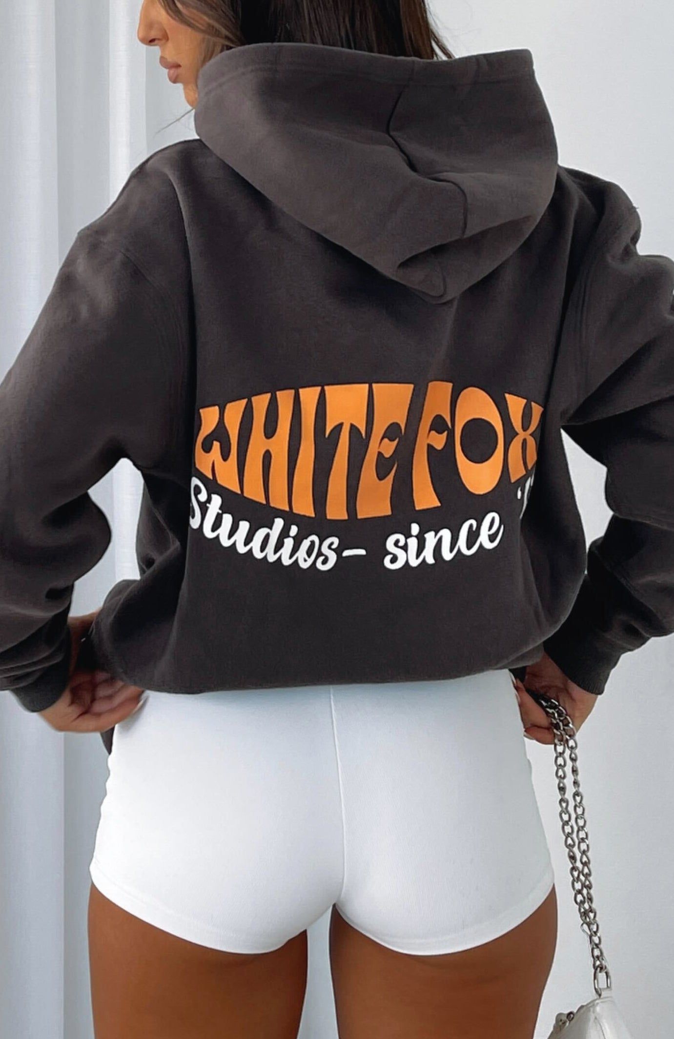 White Fox Studios Oversized Hoodie Charcoal sold by White Fox Boutique