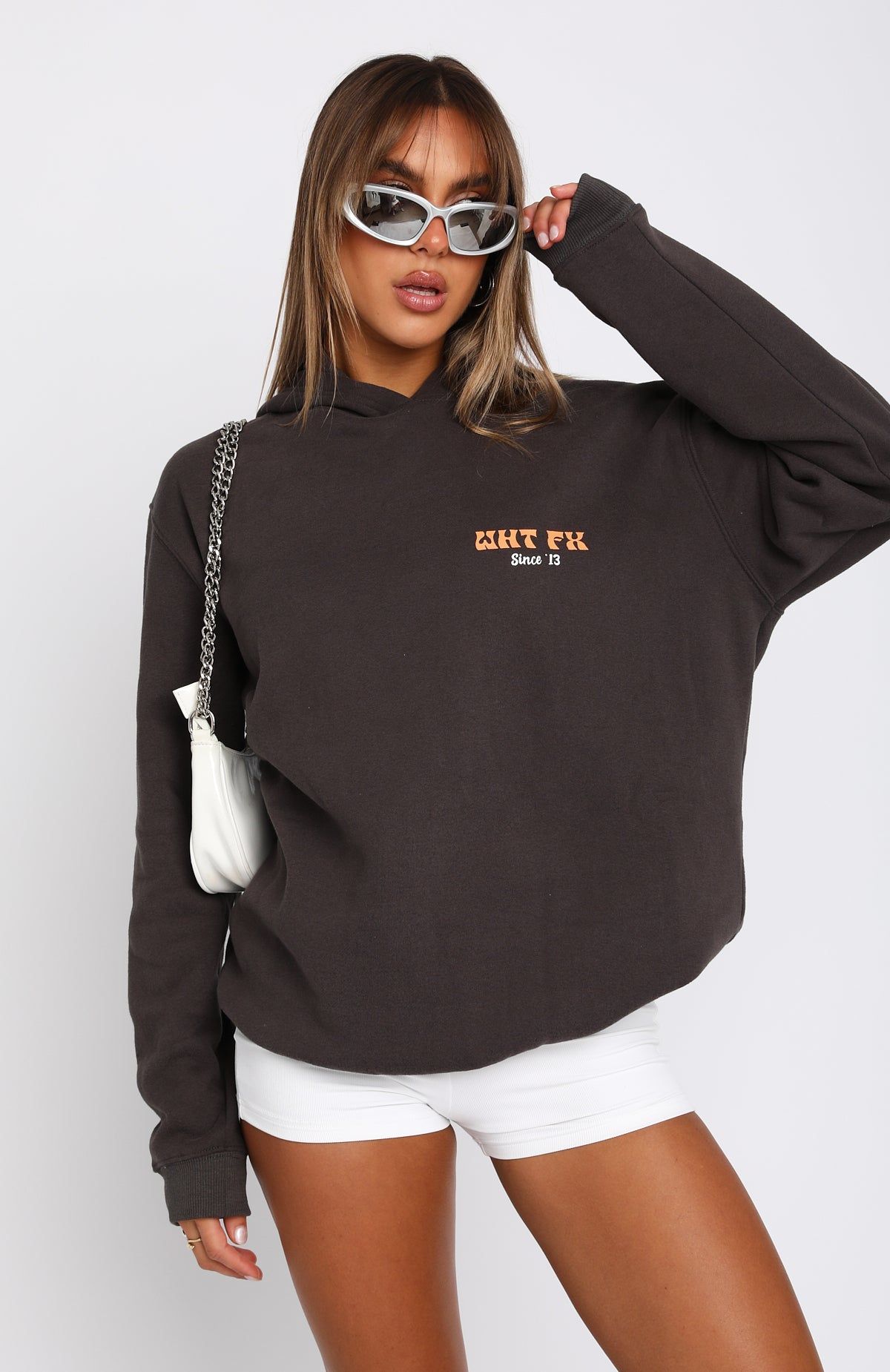 White Fox Studios Oversized Hoodie Charcoal sold by White Fox Boutique product image thumbnail 2