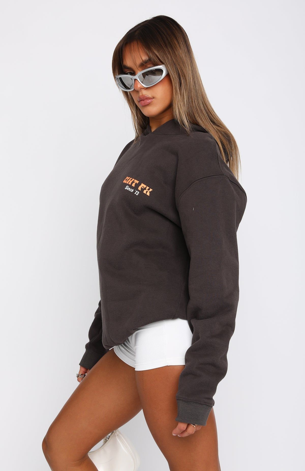 White Fox Studios Oversized Hoodie Charcoal sold by White Fox Boutique product image thumbnail 4