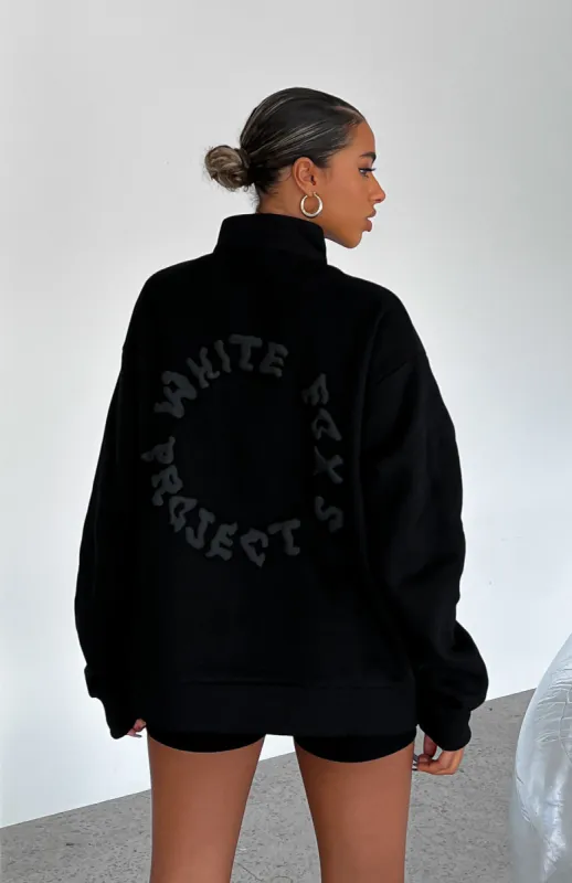 Project 5 Zip Front Sweater Ink sold by White Fox Boutique