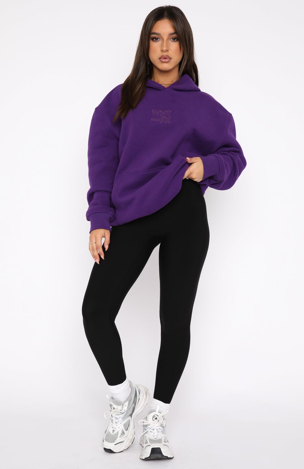 Right On The Line Hoodie Purple sold by White Fox Boutique product image thumbnail 6