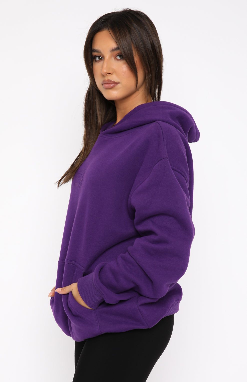 Right On The Line Hoodie Purple sold by White Fox Boutique product image thumbnail 3