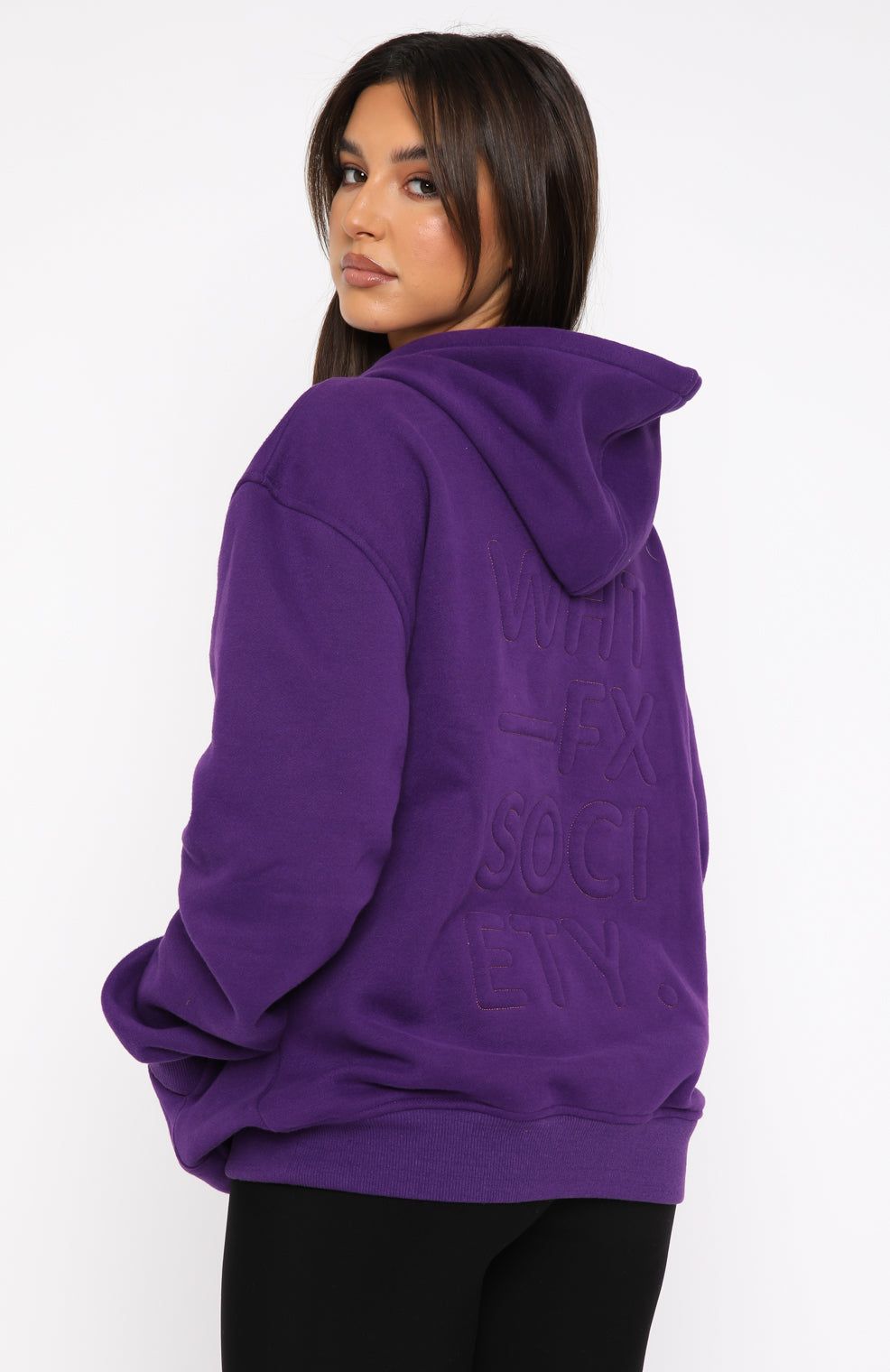 Right On The Line Hoodie Purple sold by White Fox Boutique product image thumbnail 4